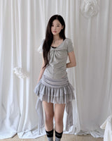 Luna Summer Twisted Shirring Top