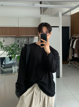 Aid Daily Linen Overfit Long Sleeve T-shirt
