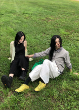 ミアストライプクロップシャツ