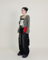 Square pocket balloon fit corduroy pants