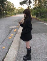 ウィジーケーブル ルーズフィット 長袖ニット