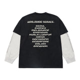 24FW ダブルレイヤーワッフルロングスリーブ ブラック