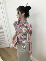 [香] Belle Lace Midi Skirt (3-way) (Gray)