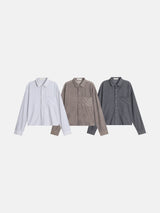 Dek stripe cropped shirt