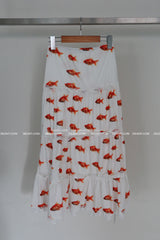 Goldfish lace cancan two-piece set