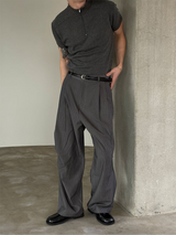 Slim fit mock neck half zip up(4color)