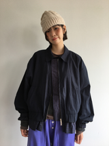 Petit check frill blouson (2color)