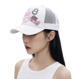 baby girl 8 cap white