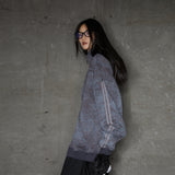 original bird rivet washed plus velvet sweater cardigan jacket
