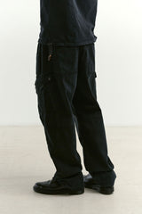 ミックスファブリックm65パンツ (Washed Black)