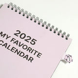 2025 My favorite calendar - desk
