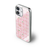 [MADE]Peach Check MagSafe Glass Bumper Phone Case