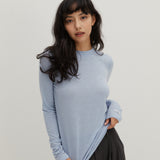 ウールライクベーシックTシャツ スカイブルー