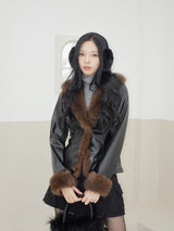 Chic Mood Brown Fur Cardigan