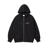 25FW BORDER LINE BASIC LOGO HOODIE ZIP UP BLACK