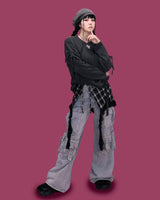 papa cargo denim pants