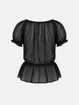 Elara Sheer Peplum Blouse