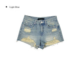 Turin Washing Damage Denim Shorts