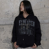 FF STUDDED HOODIE (BLACK) F25ZB013