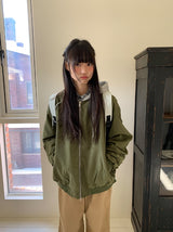 [unisex] ユーインビーツーウェイシャーリングフードフライトジャンパー