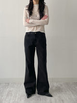 405 Cut-out Bootcut Wide Denim Pants