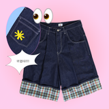 [MADE] check Bermuda pants