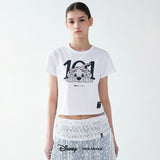DISNEY 101 DALMATIAN DOG CROP TOP_BLACK