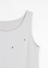 EYELET FRILL SLEEVELESS