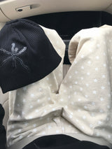 Grid Leather Patch Waffle Beanie (2c)