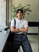 Deli ヘンリーネック半袖Tシャツ