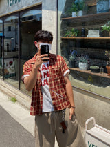 Pintecrop Square 半袖シャツ 4C