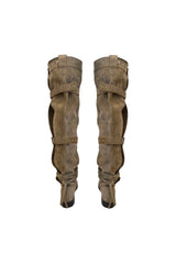 BUCKLE THIGH HIGH BOOTS [LOW]