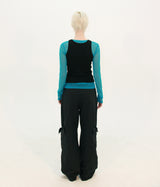 LOCK BUTTON POCKET PANTS (BLACK)