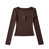 Eline Square Line Knit Top