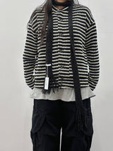 STRIPE TWEED CARDIGAN