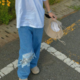 3 TAP Morrie Lace Denim Pants (2color)