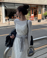 Ploa lace long dress