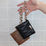 パド ペブル ウォレット (Black, Brown)