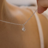 fluffy flower necklace