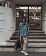 トープダメージカッティングワイドスラックス