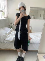 TEXTURE PUFF BLOUSE (3C)