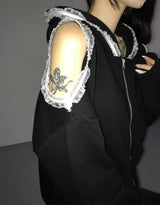  made off shoulder lace hz(2 color)