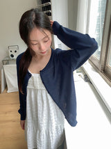 Omill Lace Shirring Sleeveless Midi Layered One Piece