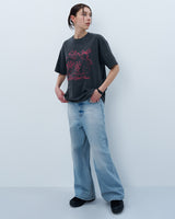 リボンキャッツTシャツ　チャコール
