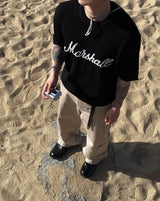 No.0740 M lettering half KNIT (3color)
