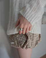 [925SILVER] STARRY CREAM STAR PATTER RING