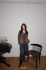 Mohair Leopard Cardigan Knitwear