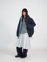 SILKY SCOOPNECK T (STRIPE GREY)