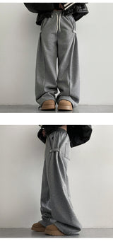 Lanto incision napping bezo banding wide pants