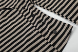 Wrap Stripe Button Slim Top